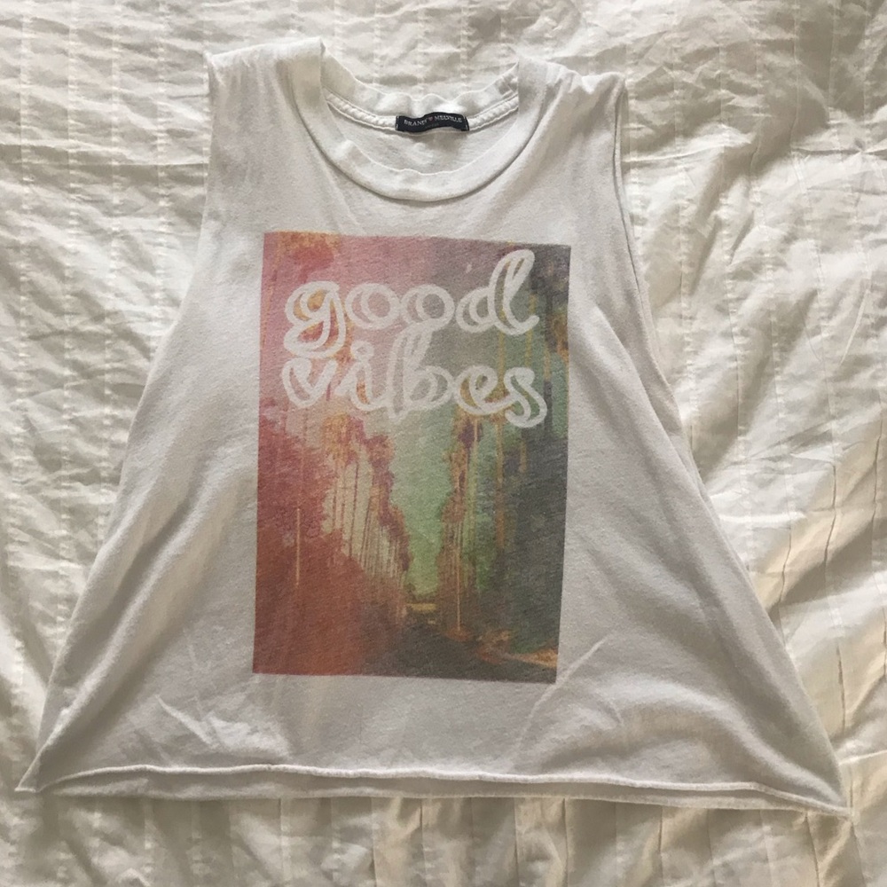 Brandy Melville Good Vibes Tank Top